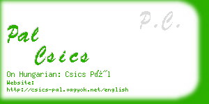 pal csics business card